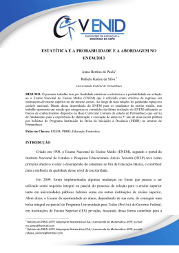 estat&iacute;tica e a probabilidade e a abordagem no enem/2013