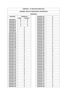 gabarito – 2º simulado enem 2013 caderno: area de linguagens e