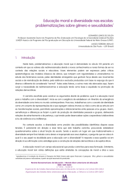 Educa&ccedil;&atilde;o moral e diversidade nas escolas