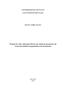 Projetos de vida e Educa&ccedil;&atilde;o Moral: um estudo na perspectiva da
