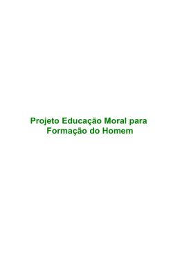 Projeto Educação Moral para Formação do Homem – Revisado 2014