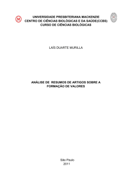 Análise de Resumos de Artigos dobre a Formação de