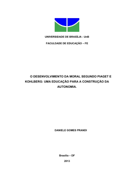 o desenvolvimento da moral segundo piaget e kohlberg
