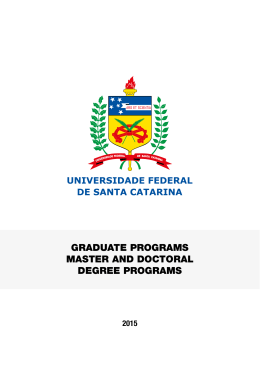 GRADUATE PROGRAMS MASTER AND DOCTORAL