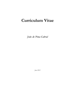 Curriculum Vitae - João de Pina