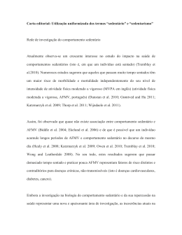“sedentário” e “sedentarismo”