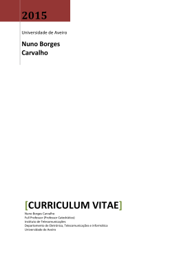 CV - Instituto de Telecomunica&ccedil;&otilde;es