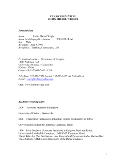 Robin Michel Wright Name in bibliographic citations