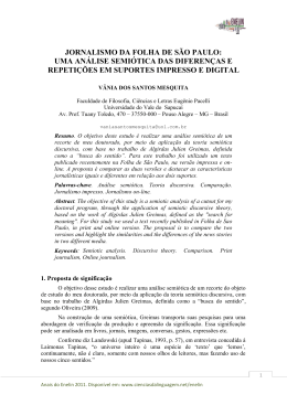 An&aacute;lise semi&oacute;tica do recorte de um estudo