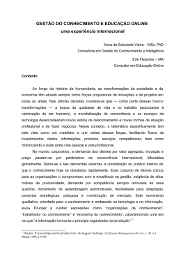 Gest&atilde;o do Conhecimento e Educa&ccedil;&atilde;o Online