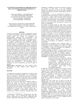 A CONSTITUI&Ccedil;&Atilde;O DE REDES DE APRENDIZAGEM NA