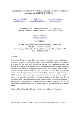 Estratégias para auxiliar a controlar a evasão em cursos virtuais: a