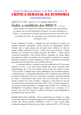 Índia - a maldição dos BRICS