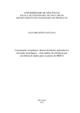 Crescimento econ&ocirc;mico, desenvolvimento sustent&aacute;vel e inova&ccedil;&atilde;o