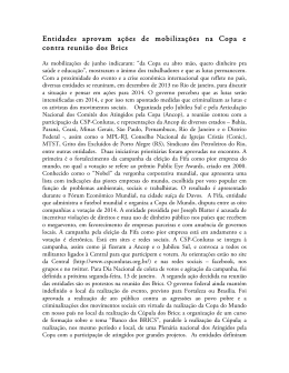 Entidades aprovam a&ccedil;&otilde;es de mobiliza&ccedil;&otilde;es na Copa - ADCEFET-RJ