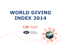 WORLD GIVING INDEX 2014