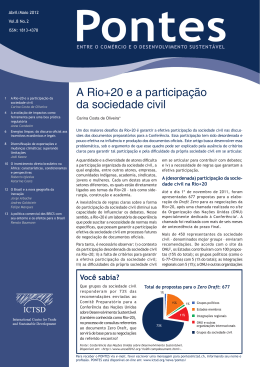 A Rio+20 e a participa&ccedil;&atilde;o da sociedade civil