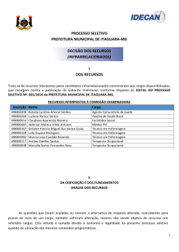 decis&atilde;o de recursos