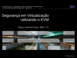 Segurança em Virtualização utilizando o KVM