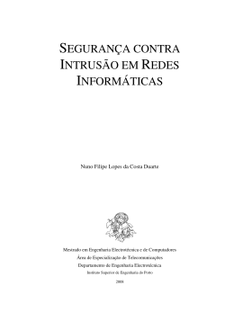 seguran&ccedil;a contra intrus&atilde;o em redes inform&aacute;ticas