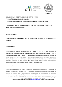 Edital 03/2014 - UFMG - Universidade Federal de Minas Gerais