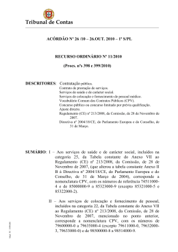 Ac&oacute;rd&atilde;o 26/2010 da 1&ordf; S/PL