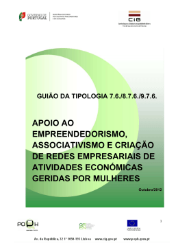 Gui&atilde;o da tipologia - POPH