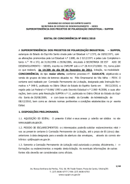 GOVERNO DO ESTADO DO ESP&Iacute;RITO SANTO SECRETARIA DE
