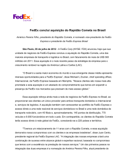 FedEx conclui aquisição do Rapidão Cometa no Brasil