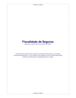 Fiscalidade de Seguros