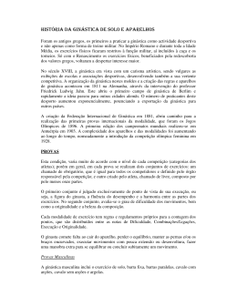 HIST&Oacute;RIA DA GIN&Aacute;STICA DE SOLO E APARELHOS