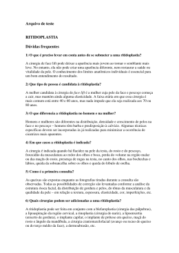 Arquivo de teste RITIDOPLASTIA D&uacute;vidas