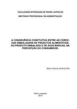 a congru&ecirc;ncia conotativa entre as cores
