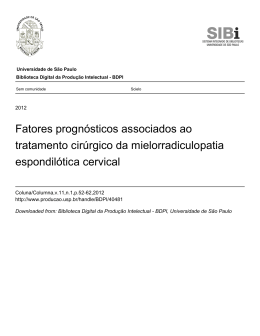 Fatores progn&oacute;sticos associados ao tratamento cir&uacute;rgico da