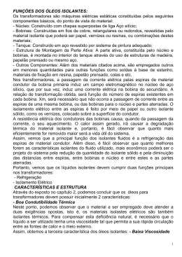 FUN&Ccedil;&Otilde;ES DOS &Oacute;LEOS ISOLANTES - Engenharia El&eacute;trica da UFPR