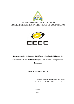 Determina&ccedil;&atilde;o de Perdas, Efici&ecirc;ncia e Pot&ecirc;ncia M&aacute;xima de