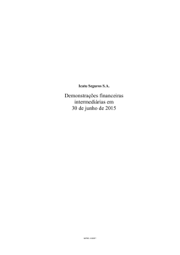 Demonstra&ccedil;&otilde;es financeiras intermedi&aacute;rias em 30 de