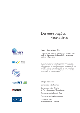 Demonstra&ccedil;&otilde;es Financeiras
