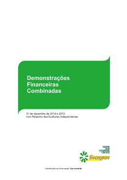 Demonstrações Financeiras Combinadas