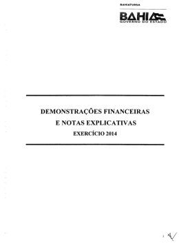 demonstrações financeiras - Bahiatursa