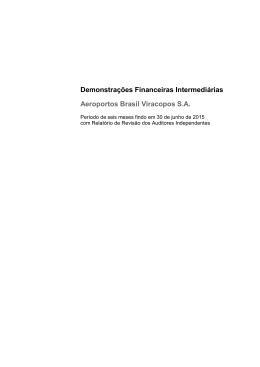 Demonstra&ccedil;&otilde;es Financeiras Intermedi&aacute;rias 30.06.2015