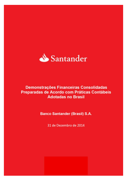 Demonstra&ccedil;&otilde;es Financeiras
