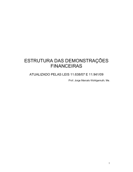 Estrutura das Demonstra&ccedil;&otilde;es Financeiras File