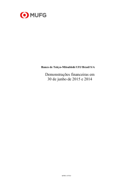 Demonstrações Financeiras Junho 2015