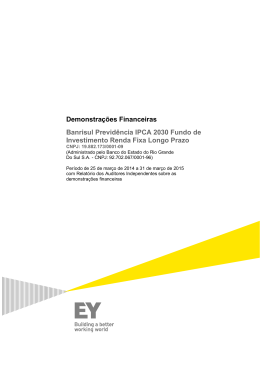 Demonstra&ccedil;&otilde;es Financeiras Banrisul Previd&ecirc;ncia IPCA 2030 Fundo