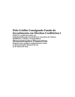 Demonstra&ccedil;&otilde;es Financeiras