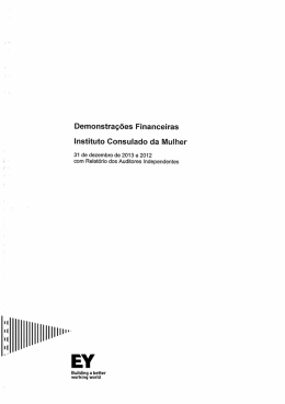 Demonstrações Financeiras Instituto Consulado da Mulher