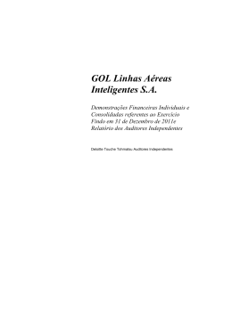 GOL Linhas A&eacute;reas Inteligentes SA Demonstra&ccedil;&otilde;es Financeiras