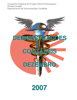 Demonstra&ccedil;&otilde;es Financeiras 2007