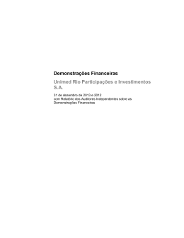 Demonstra&ccedil;&otilde;es Financeiras 2013 [PDF - 207KB] - Unimed-Rio